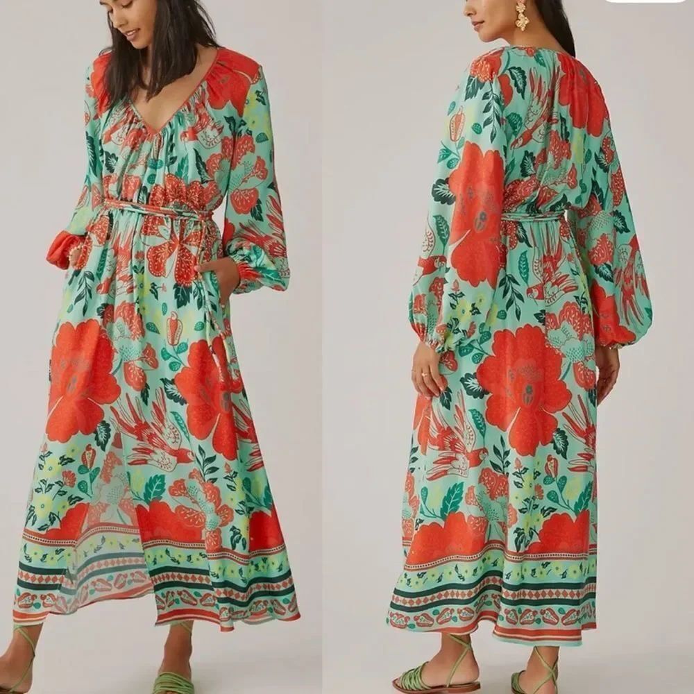 Farm Rio x Anthropologie Poppy Print Maxi Dress
GG17